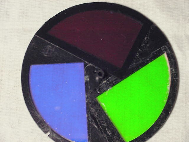 Photo: Color wheel
     from Cliff's camera (Mechanisches Farbfernsehen)